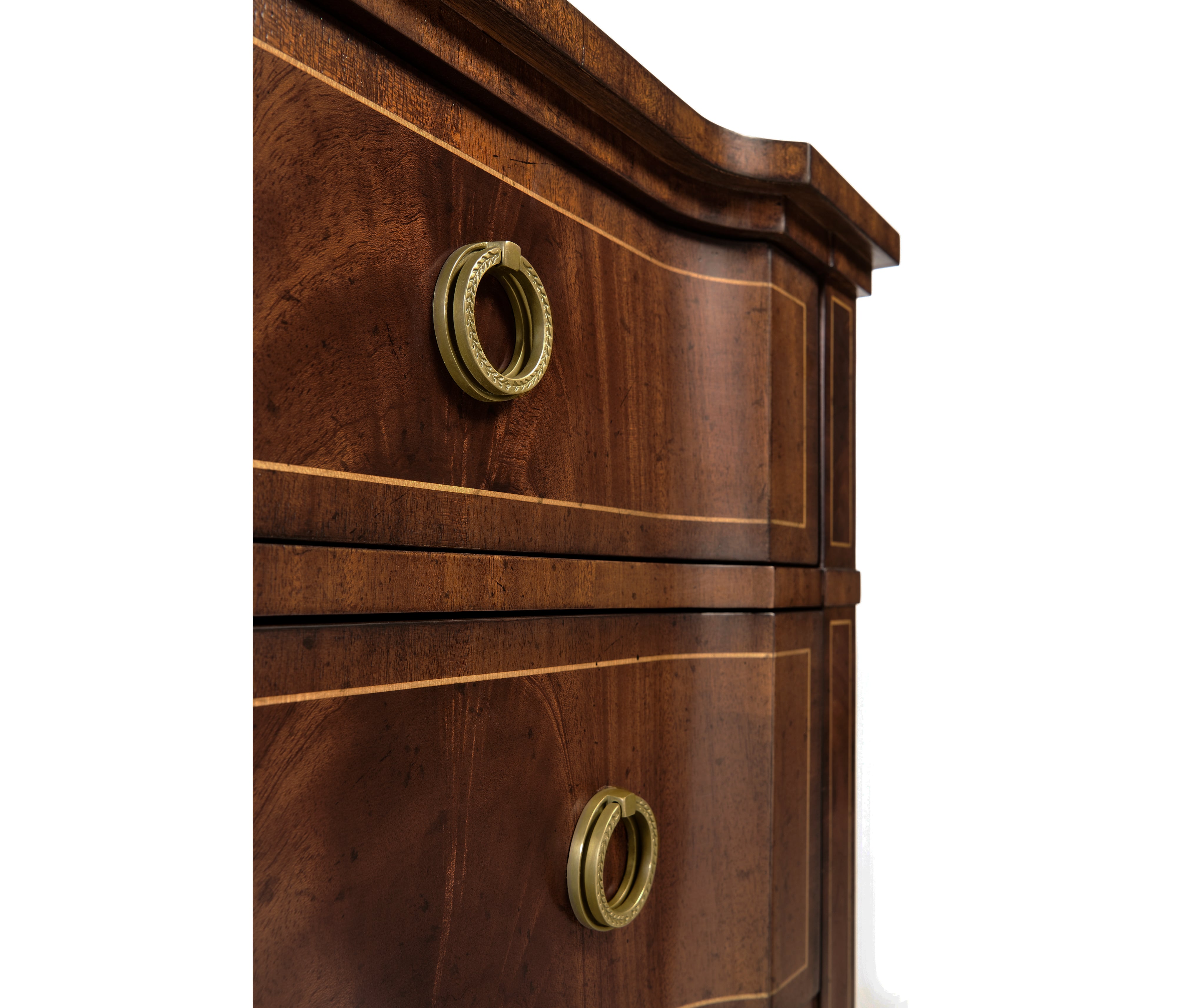 Jonathan Charles JC Traditional Regency Mahogany Reverse Breakfront Chest