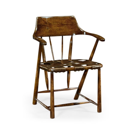 Traditional Walnut Captains Chair