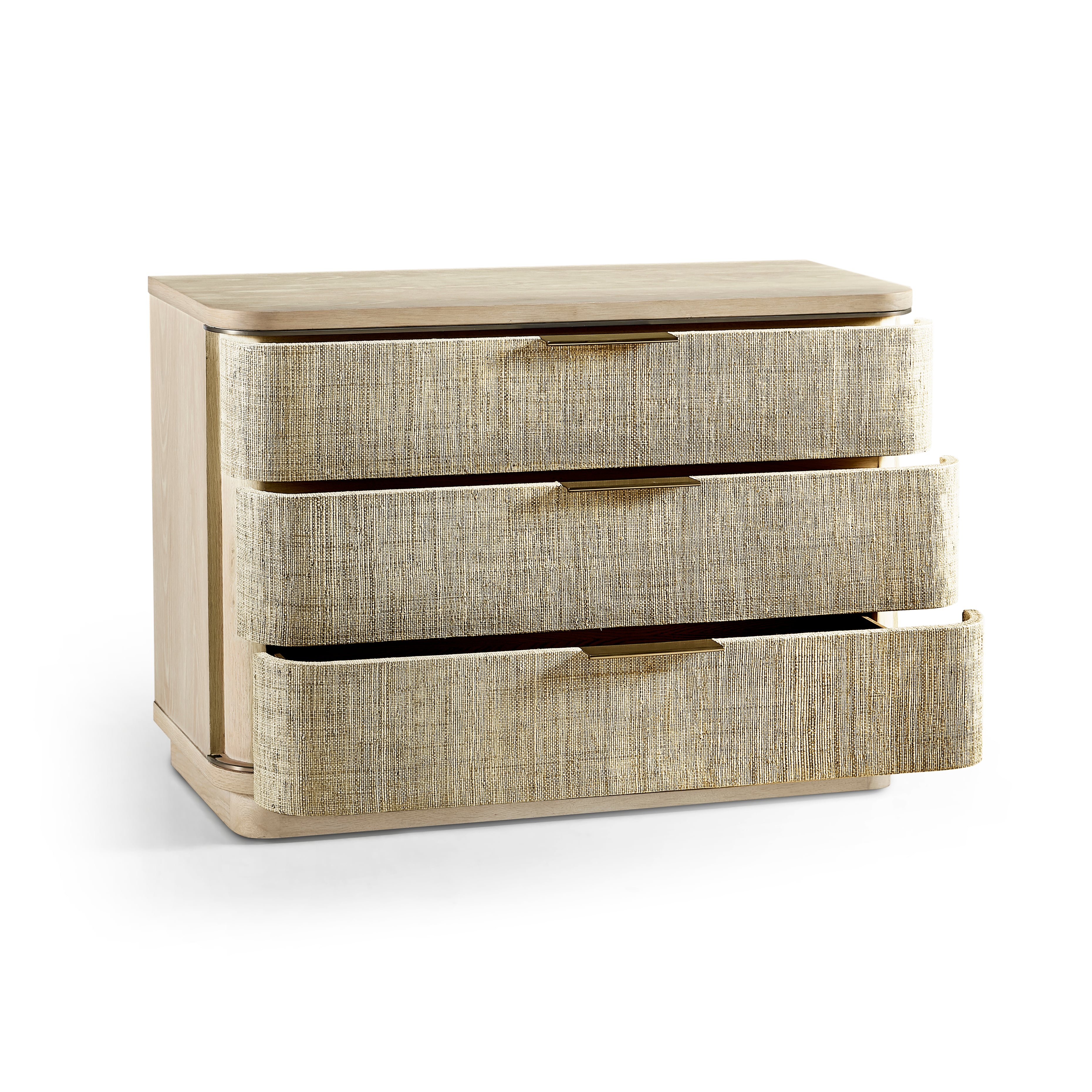 Seiche Large Grass Cloth Nightstand