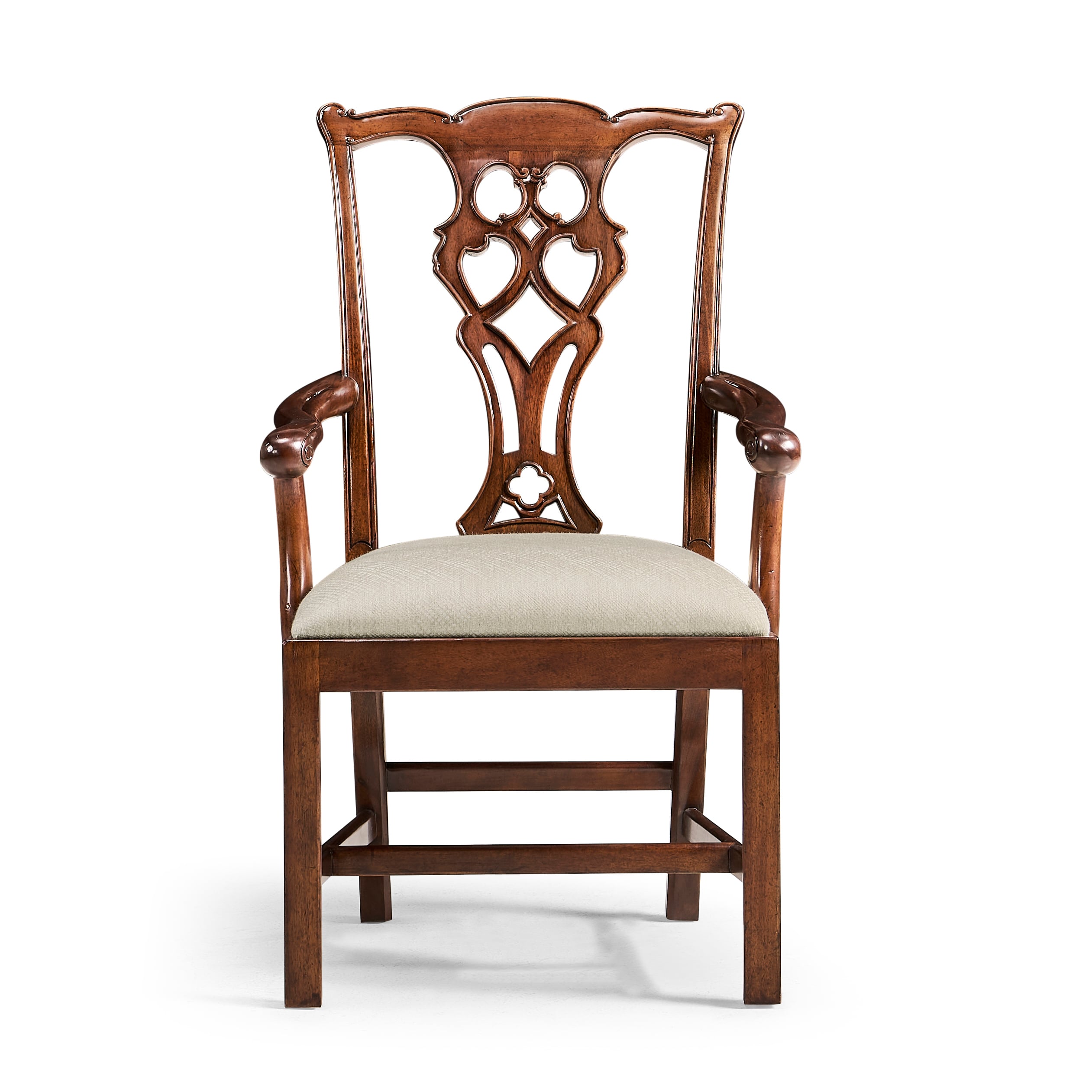 Chippendale Antique Mahogany Arm Chair