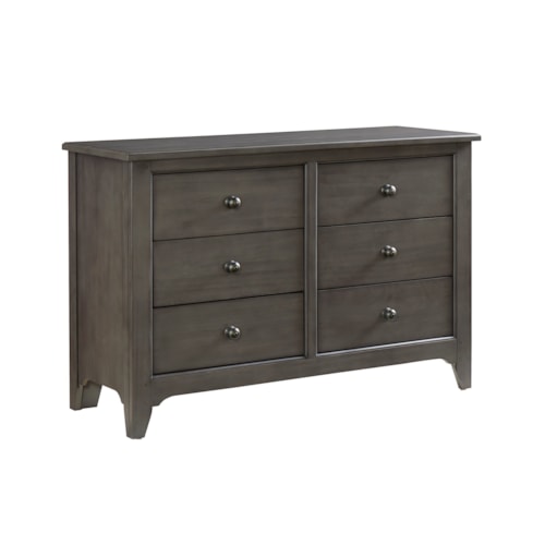 Transitional 6-Drawer Dresser