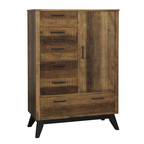 Rustic 6-Drawer Chifferobe