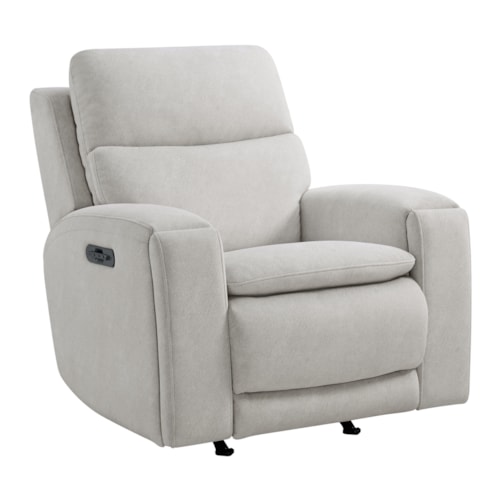 Contemporary Power Gliding Recliner with Heating