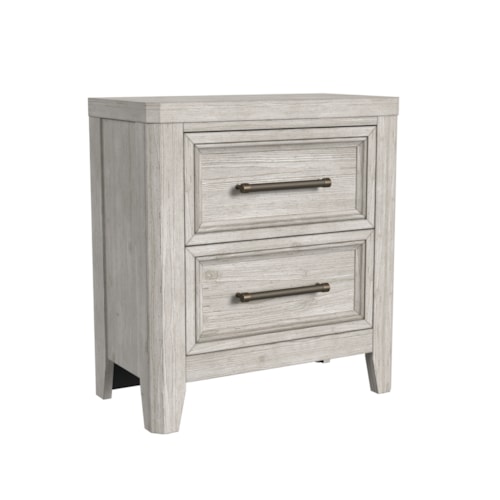 Transitional 2-Drawer Nightstand