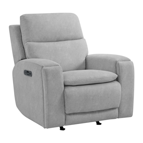 Contemporary Power Gliding Recliner with Heating