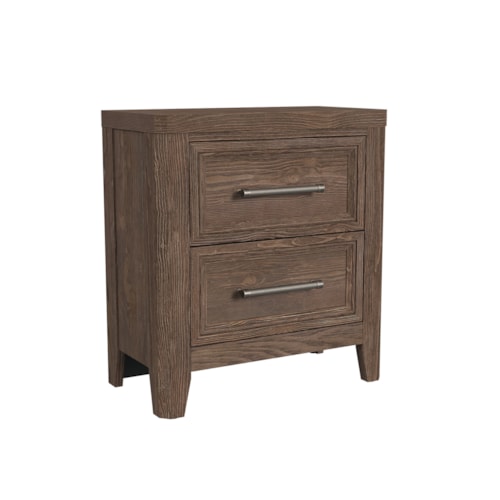 Transitional 2-Drawer Nightstand