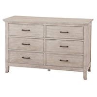 Rustic Farmhouse 6-Drawer Dresser