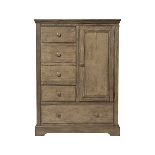 Transitional 5-Drawer Chifferobe