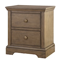 Transitional 2-Drawer Nightstand