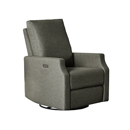 Contemporary Power Gliding Recliner with Built-In USB Charger