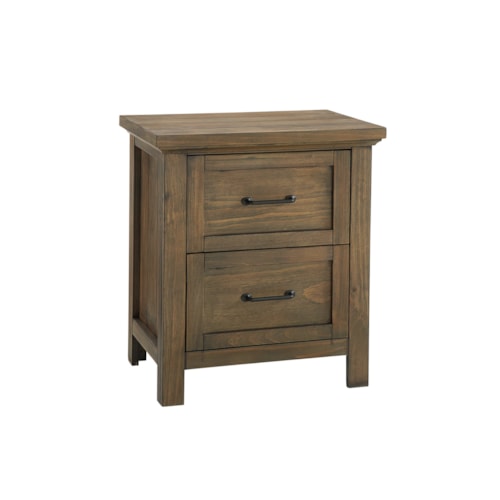 Farmhouse 2-Drawer Nightstand