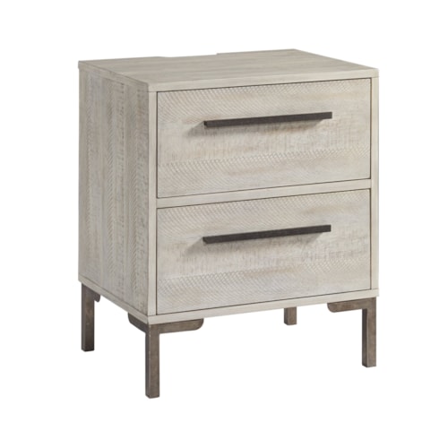 Contemporary 2-Drawer Nightstand