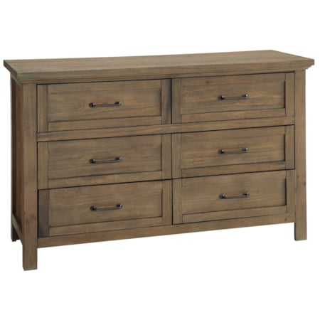westwood design hanley dresser Westwood Design Hanley 6-Drawer Dresser Cashew