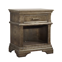 Traditional Nightstand with Power Outlets