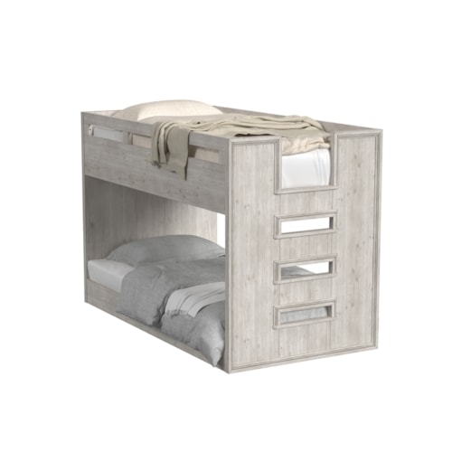 Contemporary Twin-Over-Twin Bunk Bed