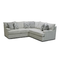 Casual 2-Piece Sectional Sofa with Track Arms