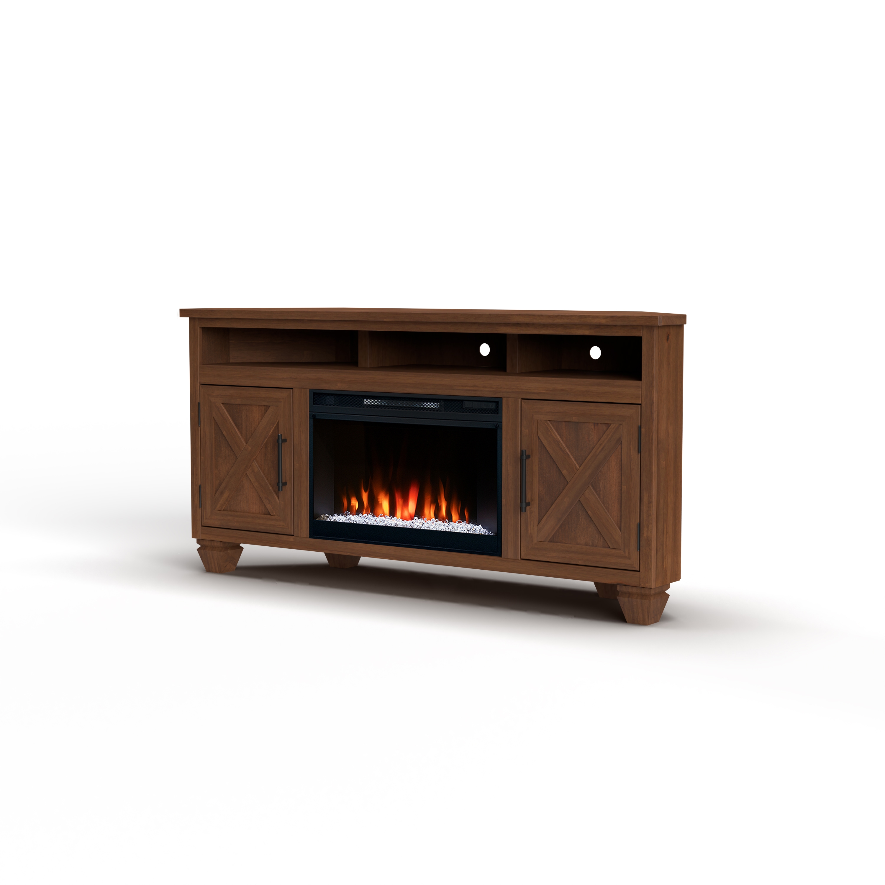 64" Corner Fireplace TV Stand