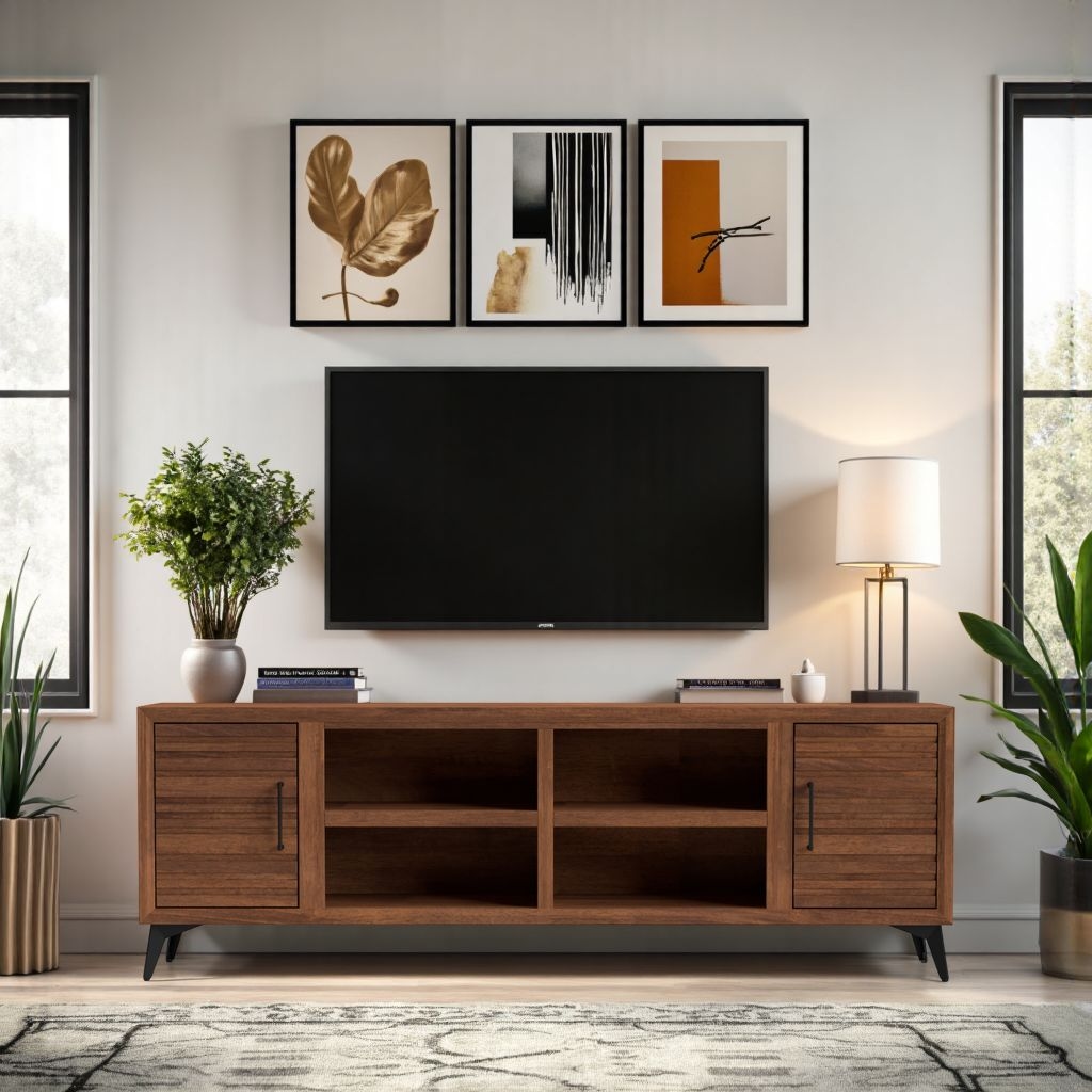 78" 2-Door TV Stand
