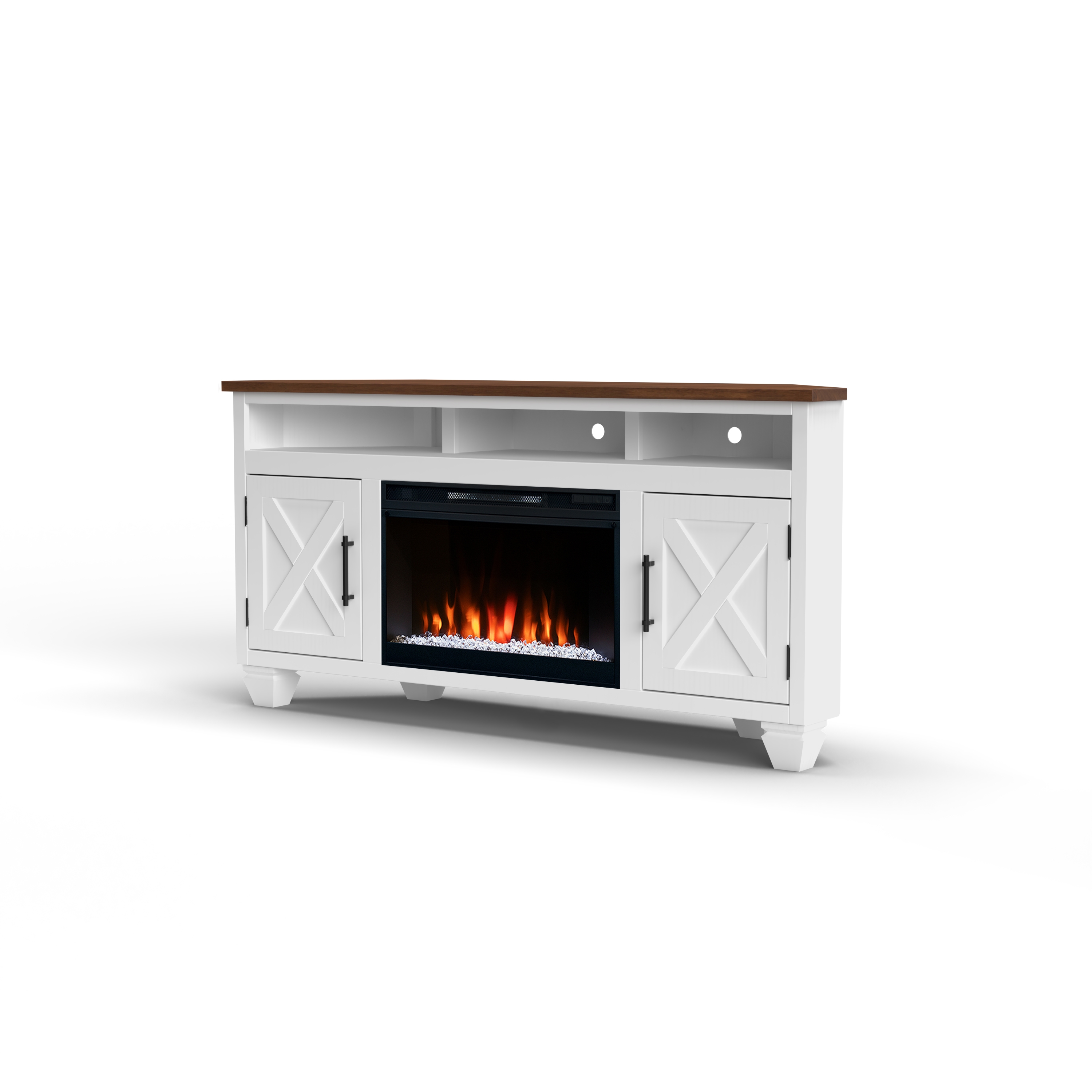 64" Corner Fireplace TV Stand