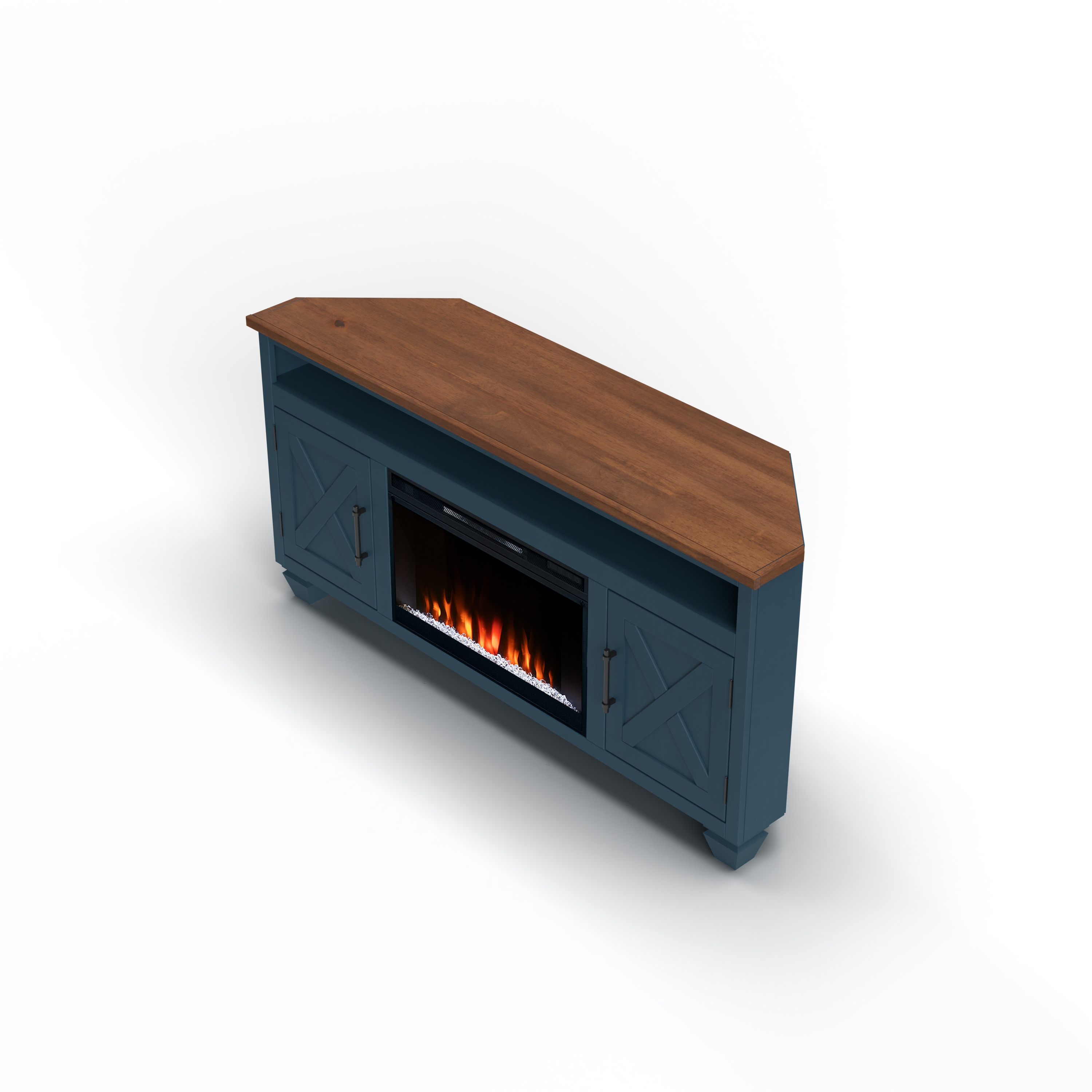 64" Corner Fireplace TV Stand