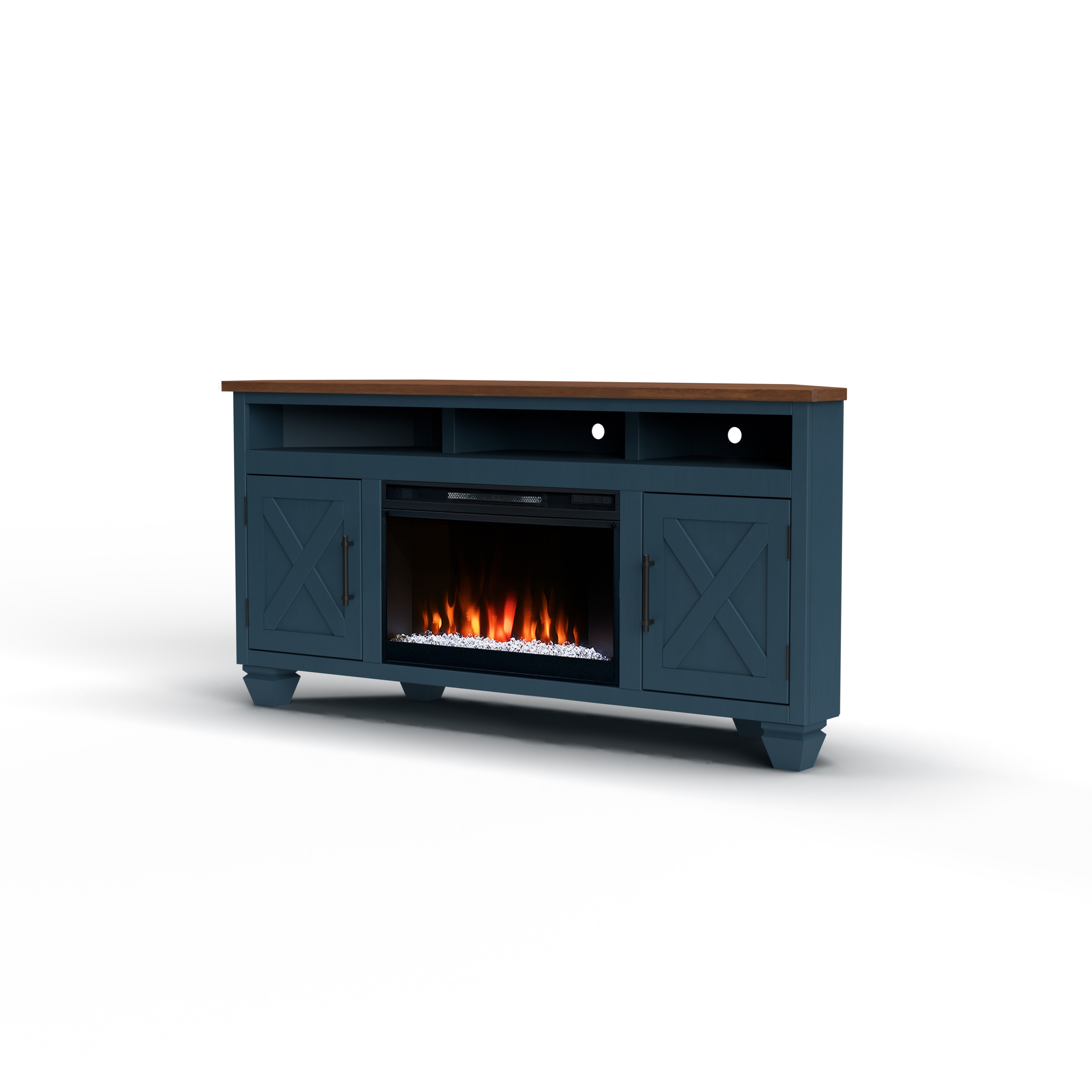 64" Corner Fireplace TV Stand