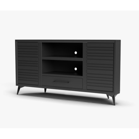 64" 2-Door Corner TV Stand