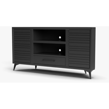 64" 2-Door Corner TV Stand