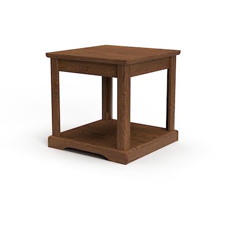 End Table with Open Shelf