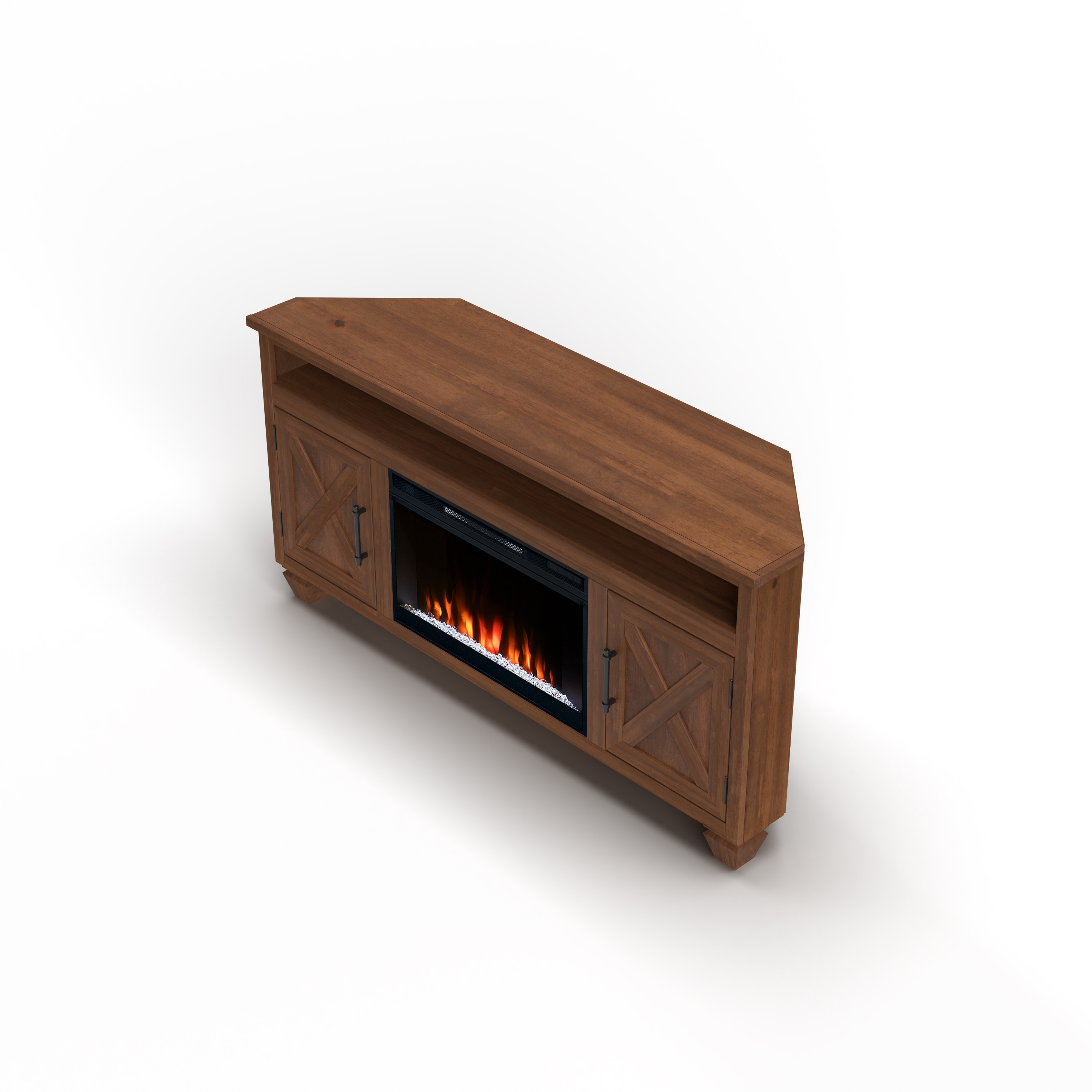 64" Corner Fireplace TV Stand