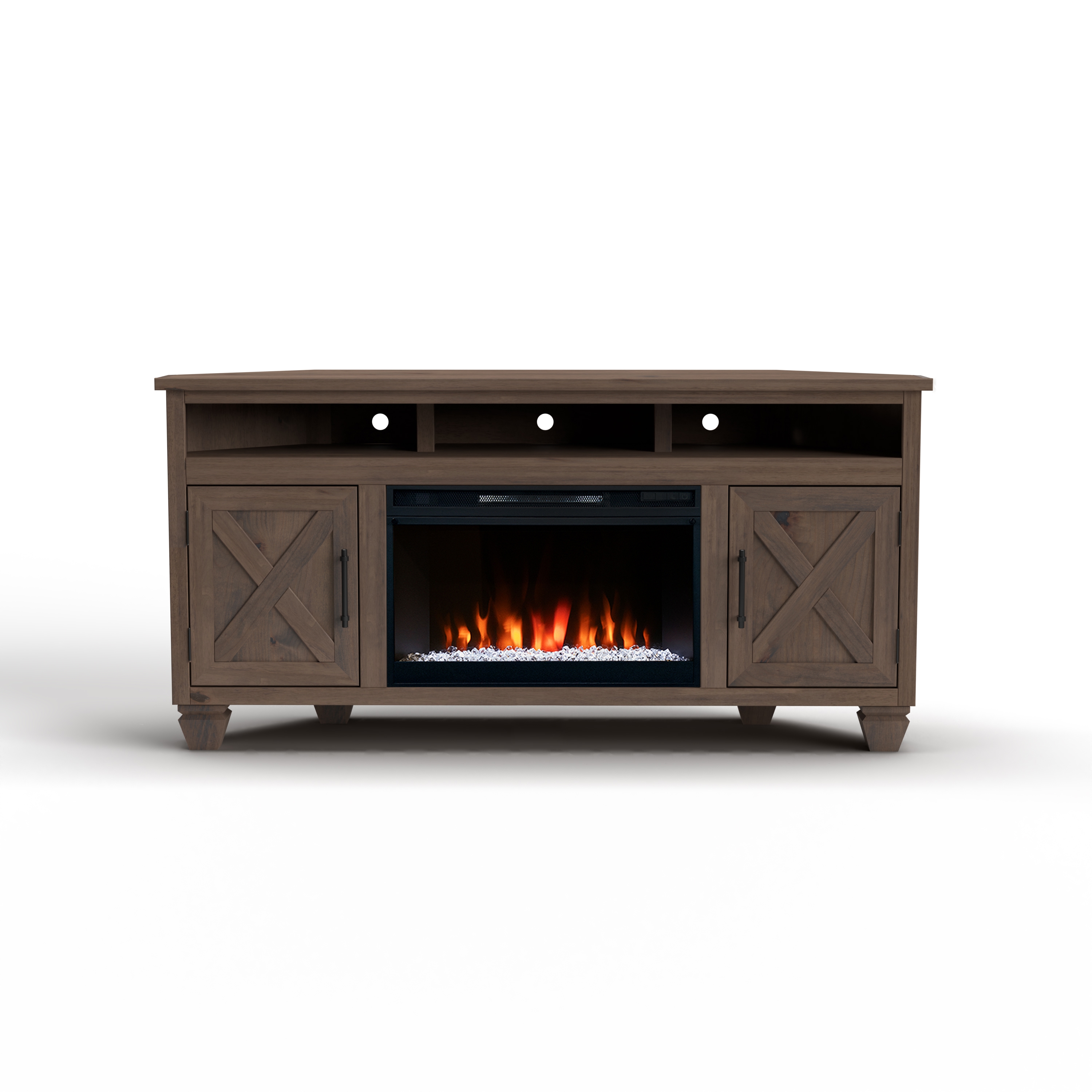 64" Corner Fireplace TV Stand