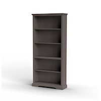 Transitional Bookcase with Shelving