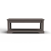 Transitional Coffee Table with Open Shelf