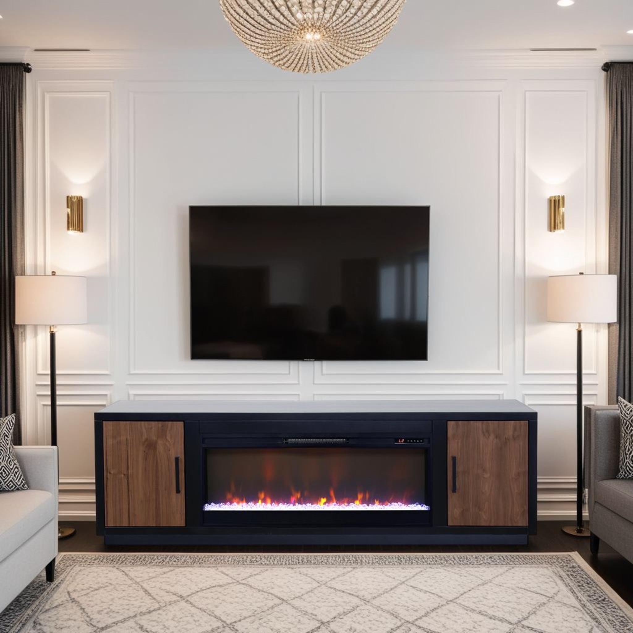 83" Fireplace TV Stand