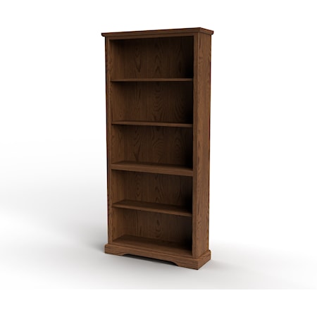 Transitional Bookcase with Shelving