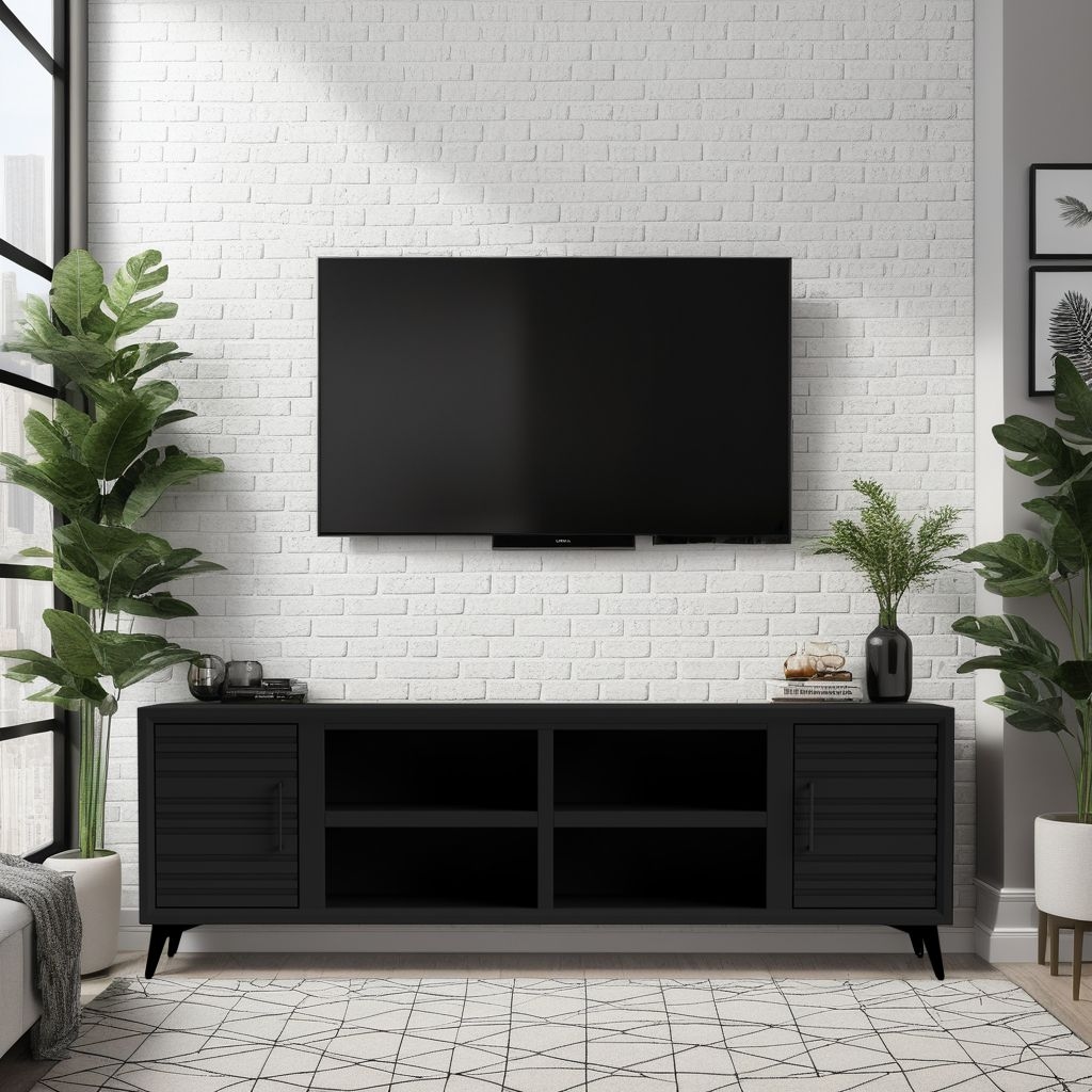 78" 2-Door TV Stand