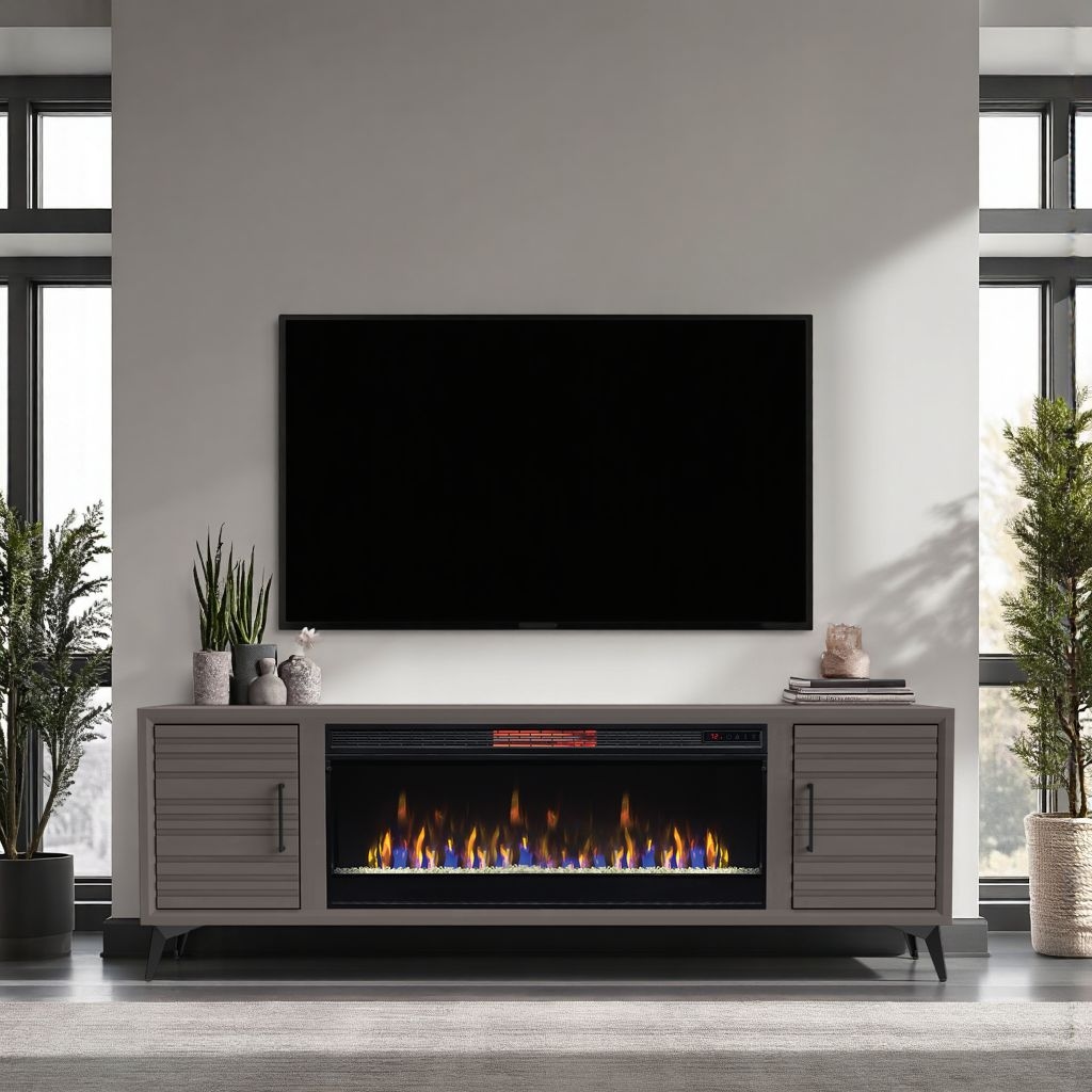 Legends Furniture Malibu 78" 2-Door Fireplace TV Stand