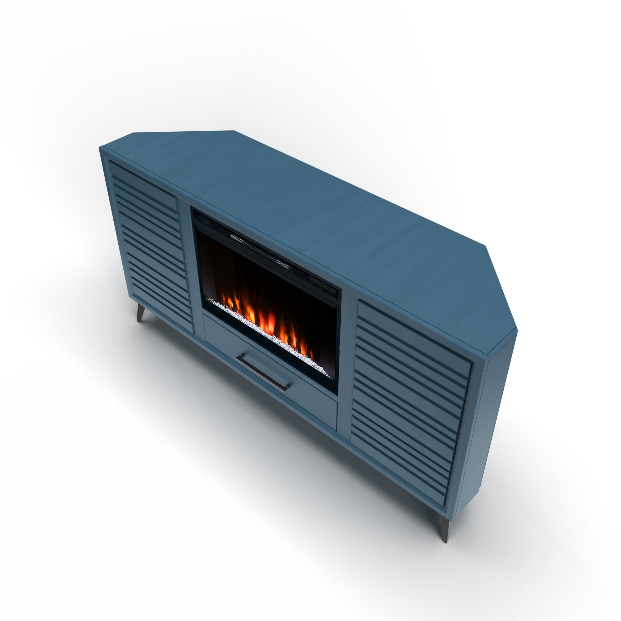 Legends Furniture Malibu 64" 2-Door Corner Fireplace TV Stand