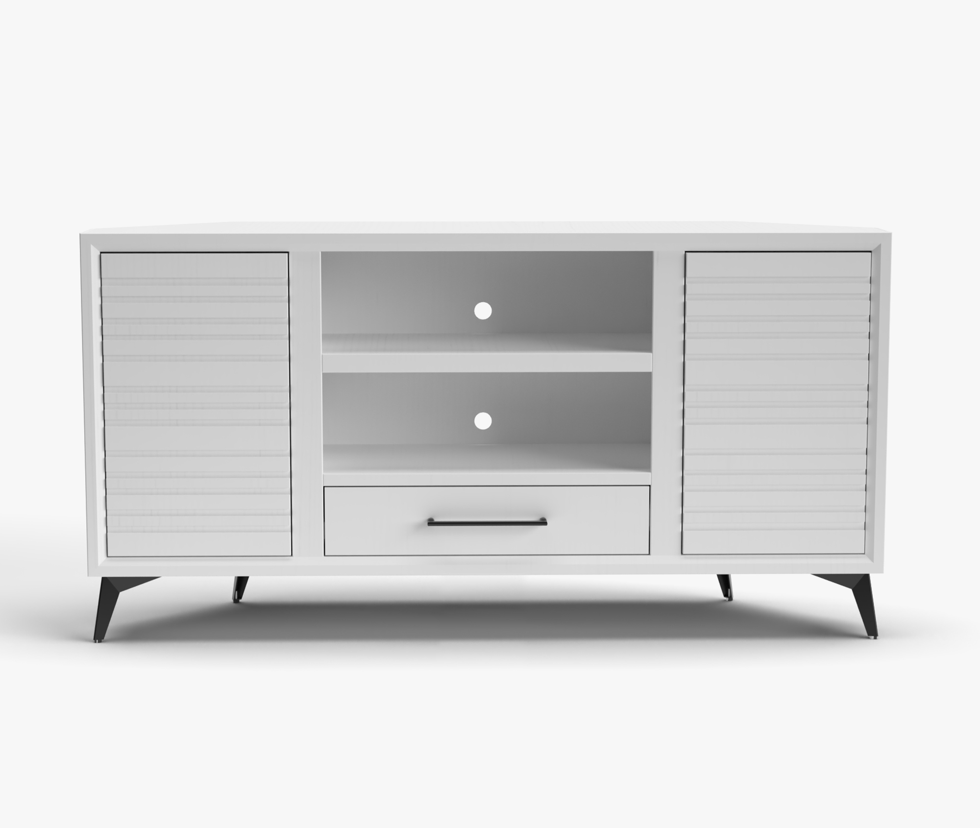 64" 2-Door Corner TV Stand