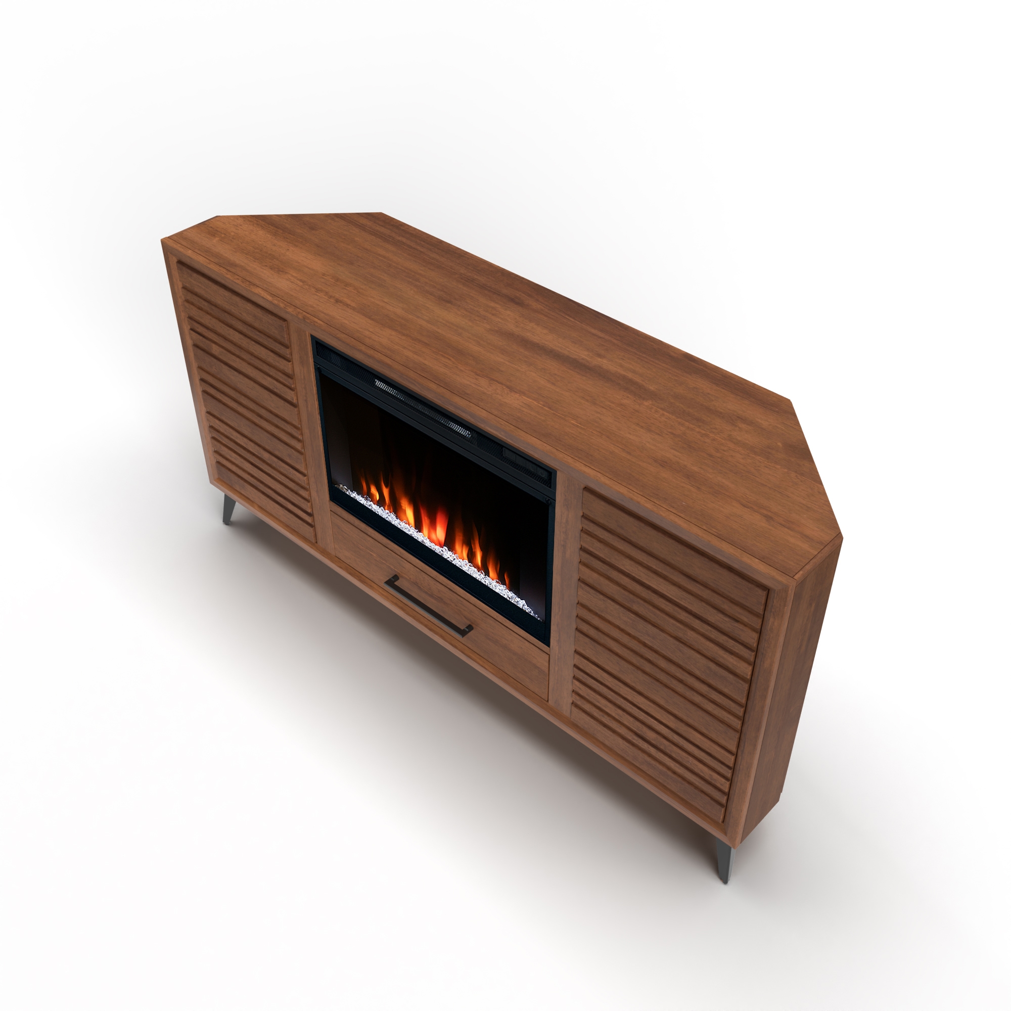 Legends Furniture Malibu 64" 2-Door Corner Fireplace TV Stand