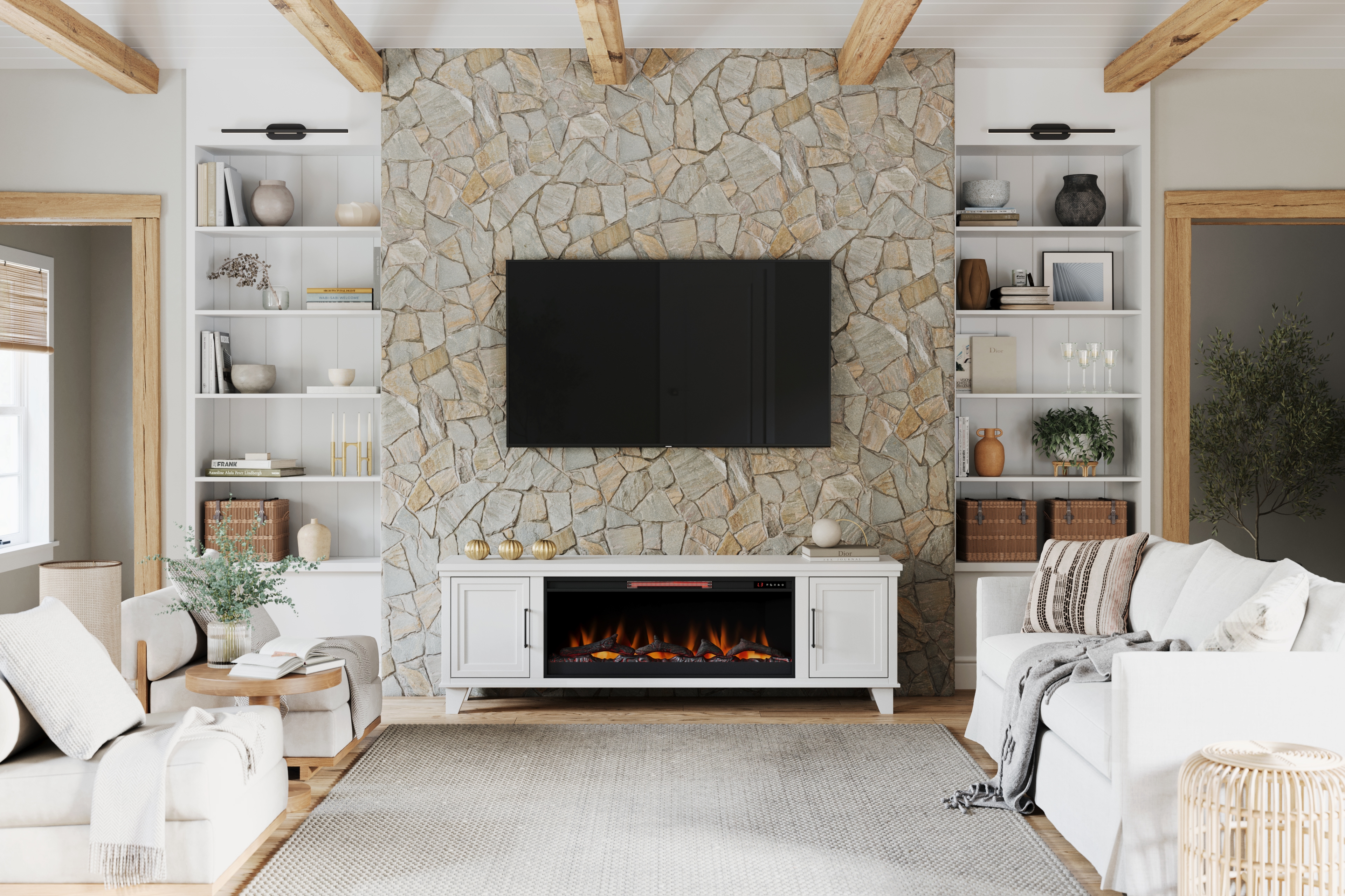79" Fireplace TV Stand