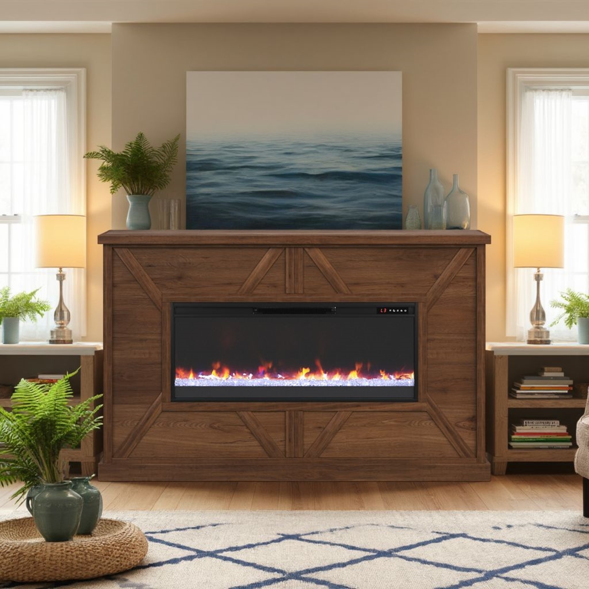 Legends Furniture Liberty 67" Electric Fireplace Mantel