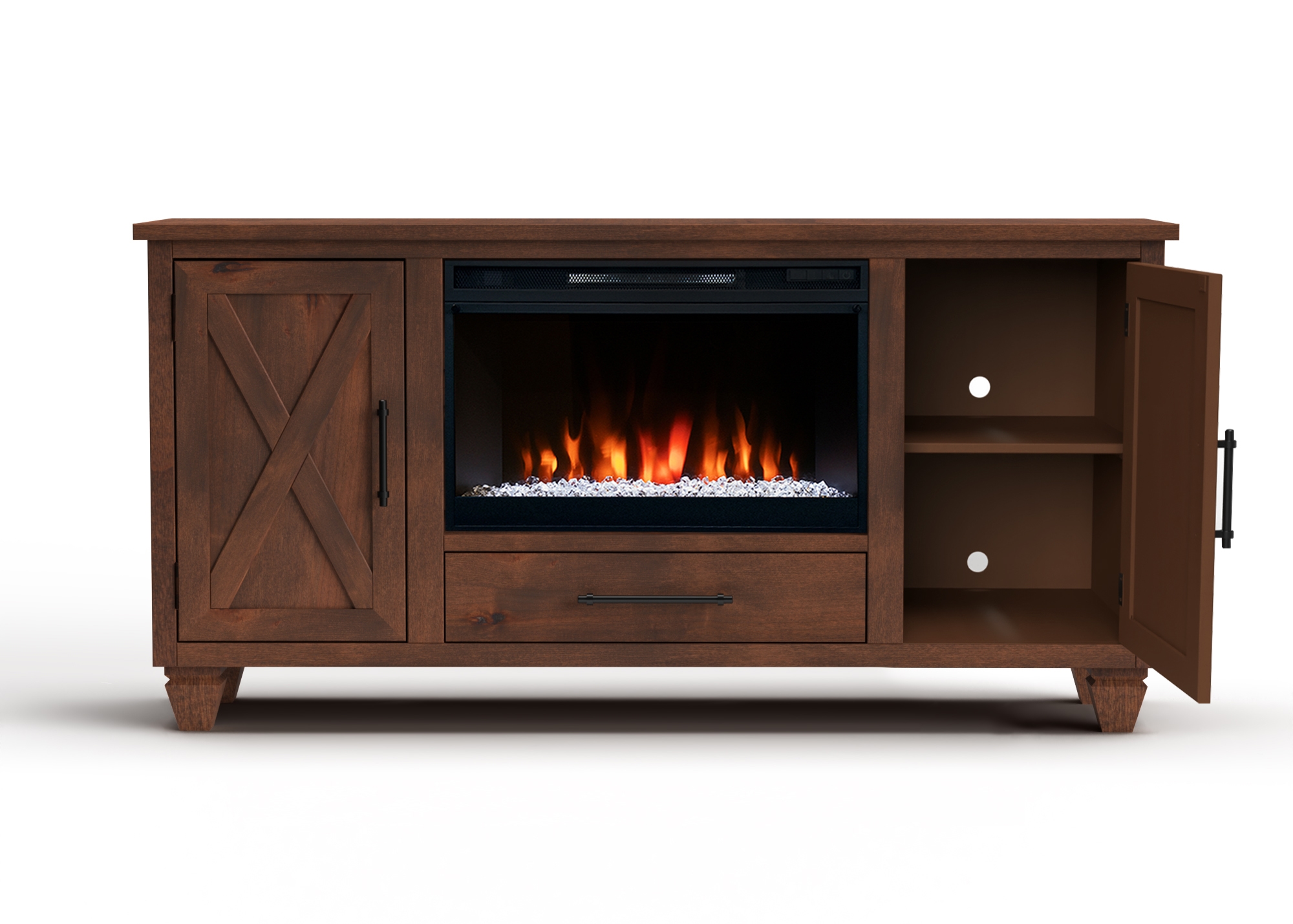 64" Fireplace TV Stand