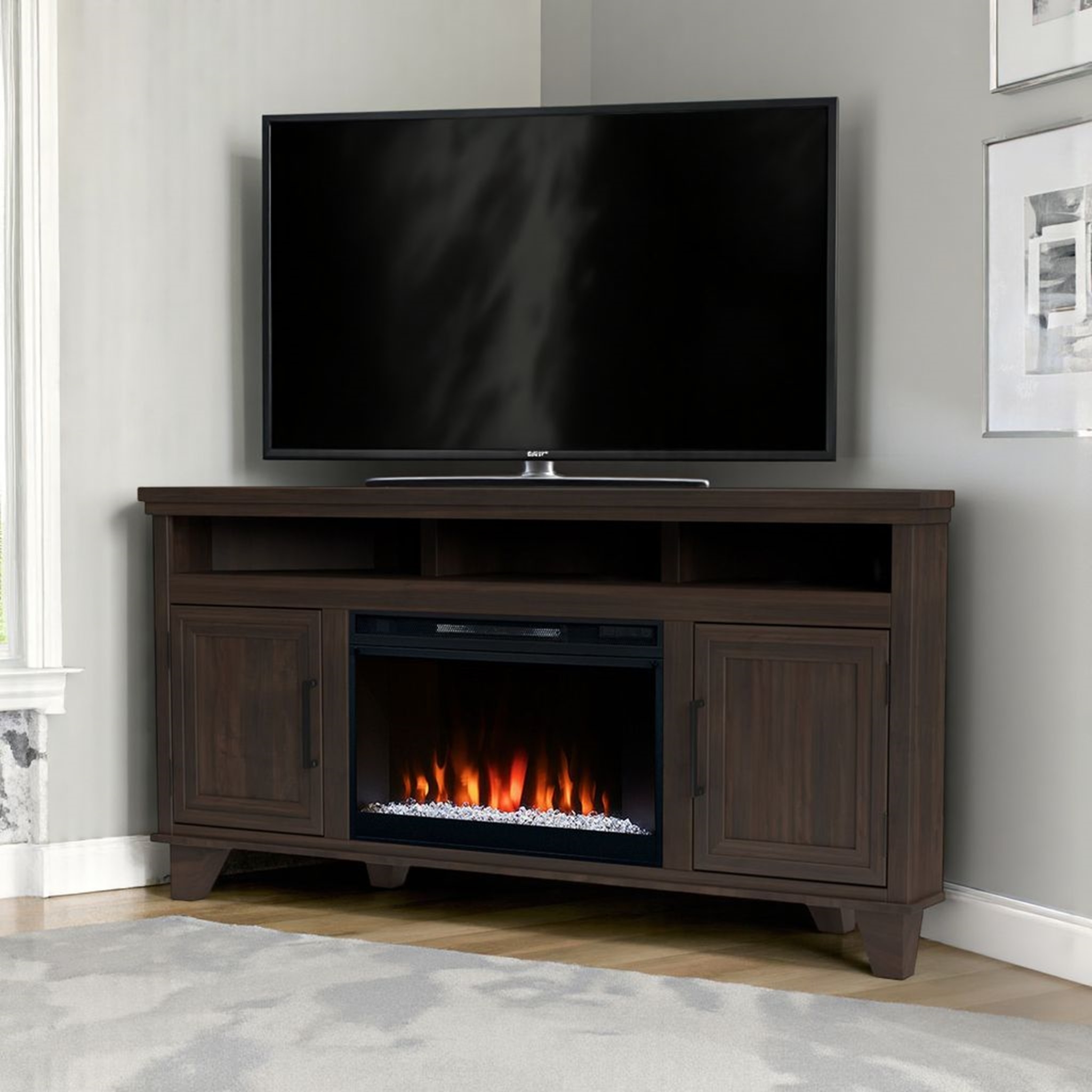 Legends Furniture Sonoma 64" Corner Fireplace TV Stand