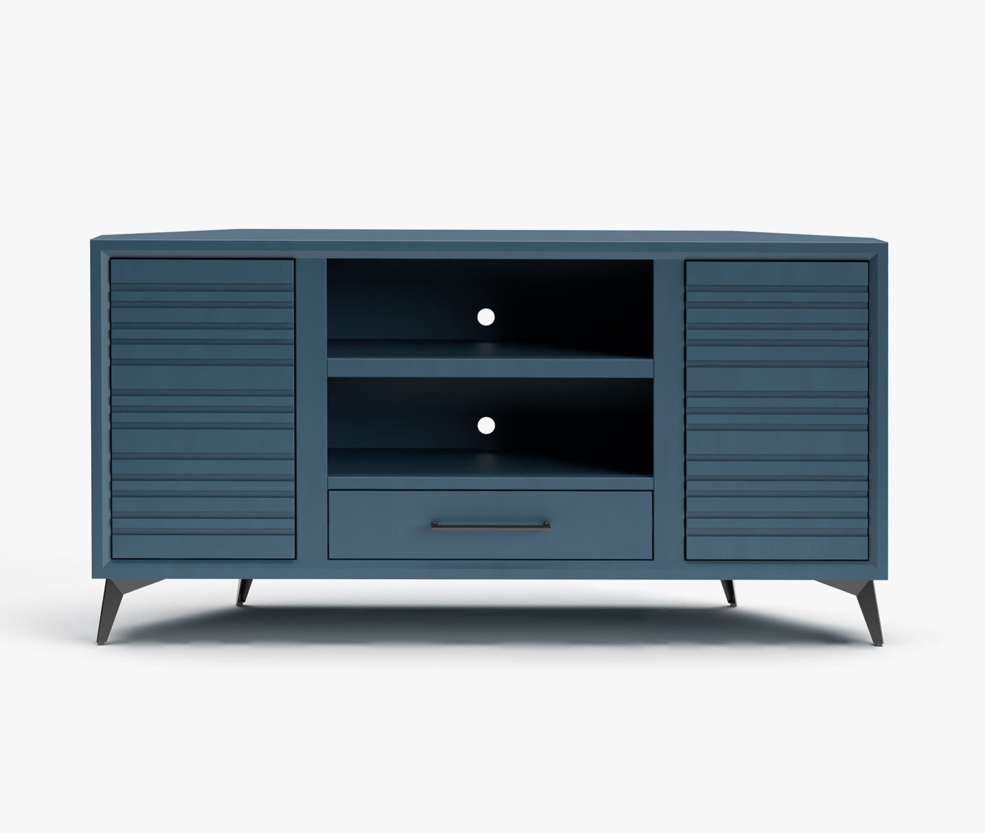 64" 2-Door Corner TV Stand