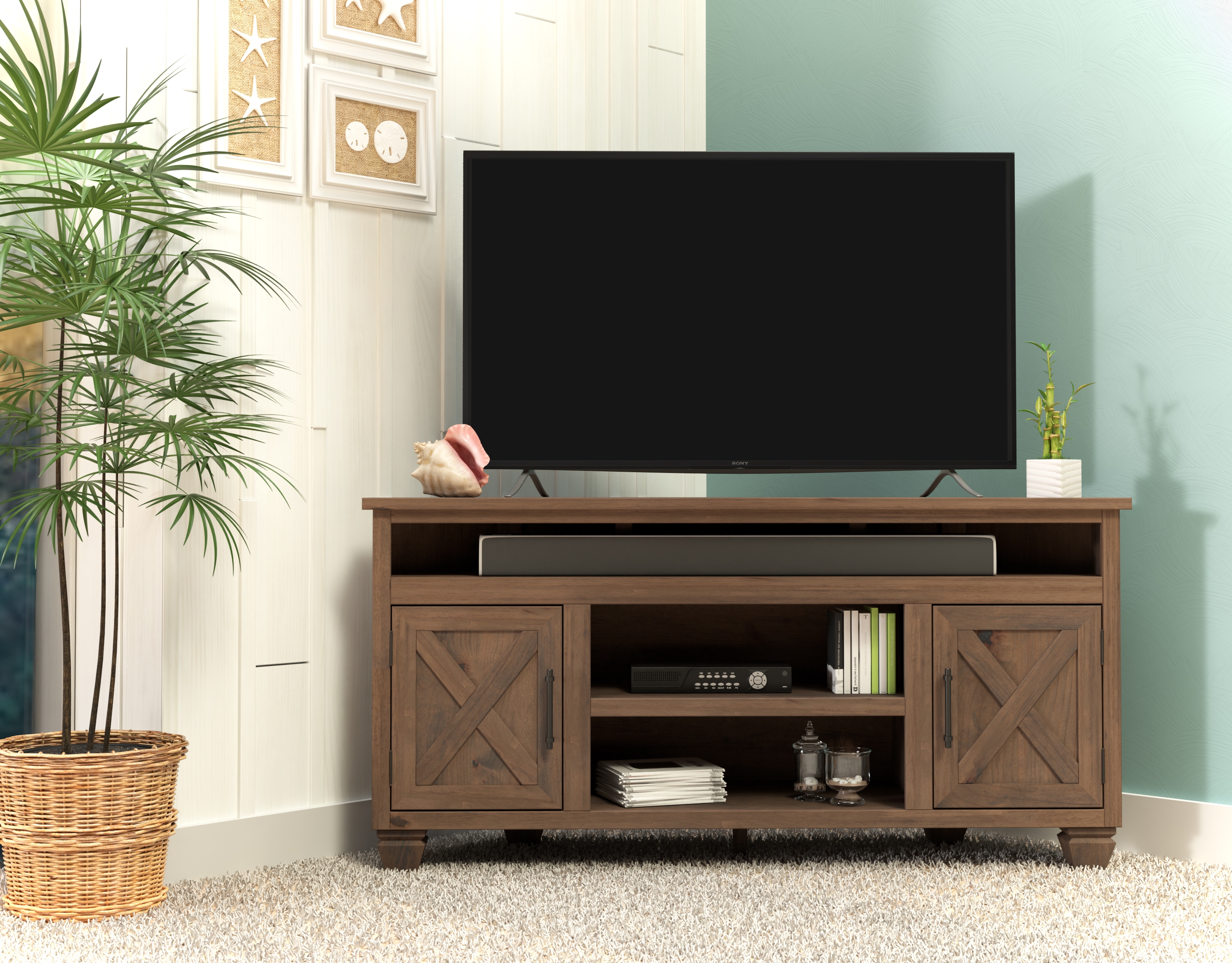 64" Corner TV Stand