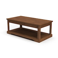 Transitional Coffee Table with Open Shelf