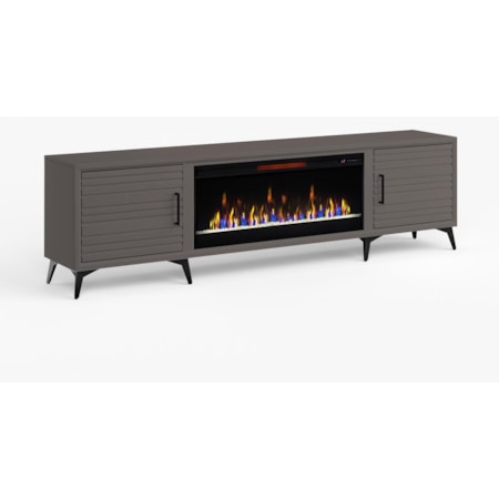 95" 2-Door Fireplace TV Stand