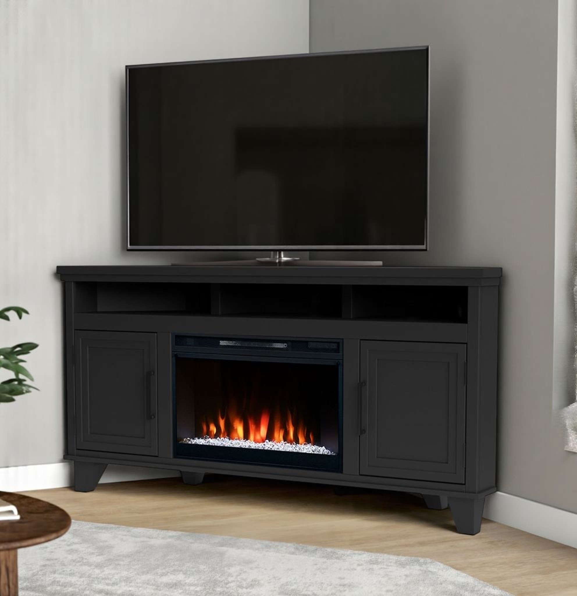 64" Corner Fireplace TV Stand