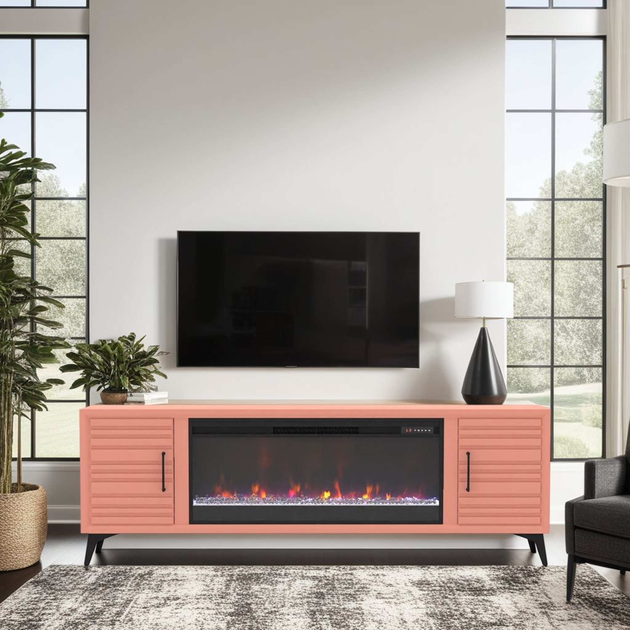 Legends Furniture Malibu 78" 2-Door Fireplace TV Stand