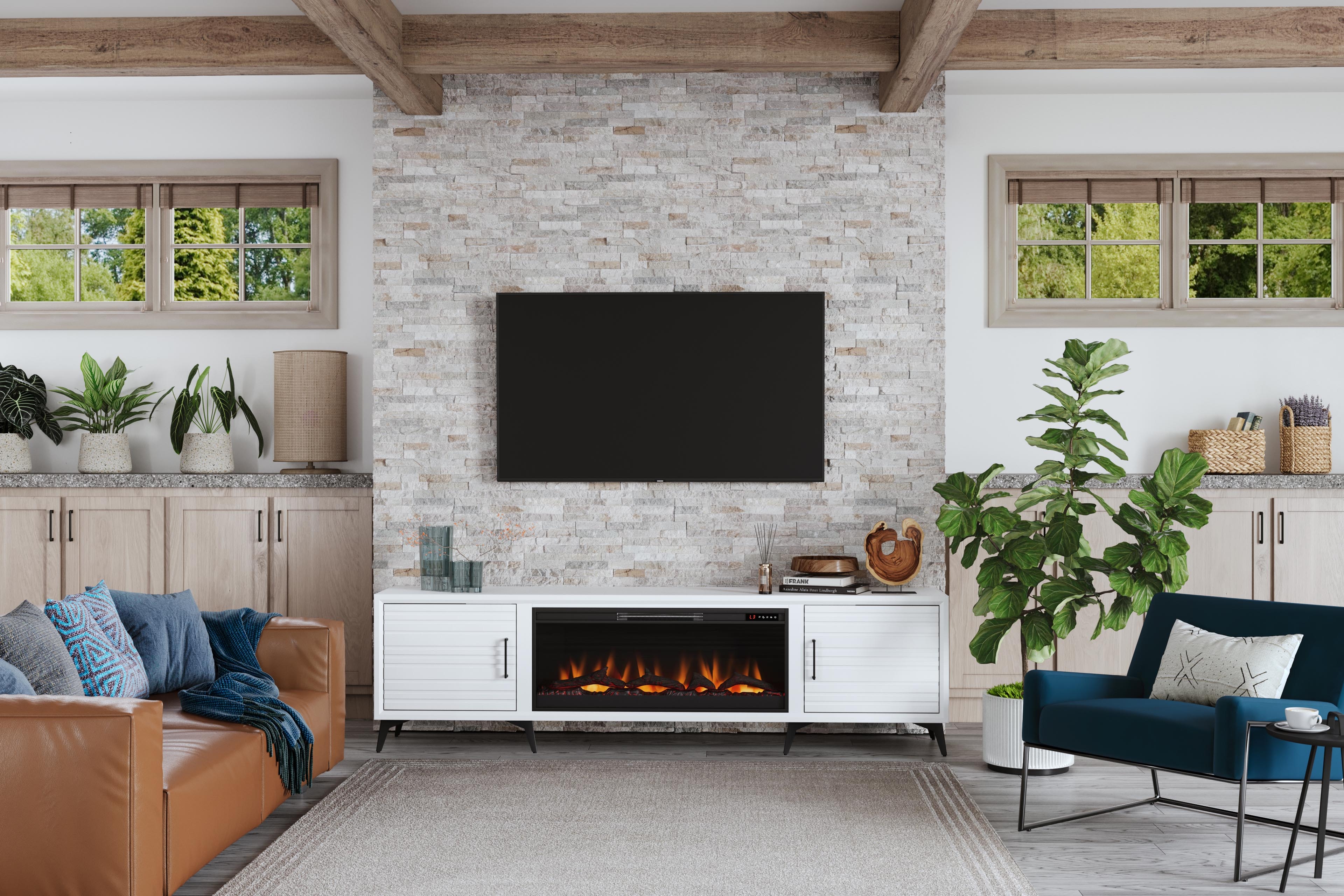 Legends Furniture Malibu 95" 2-Door Fireplace TV Stand